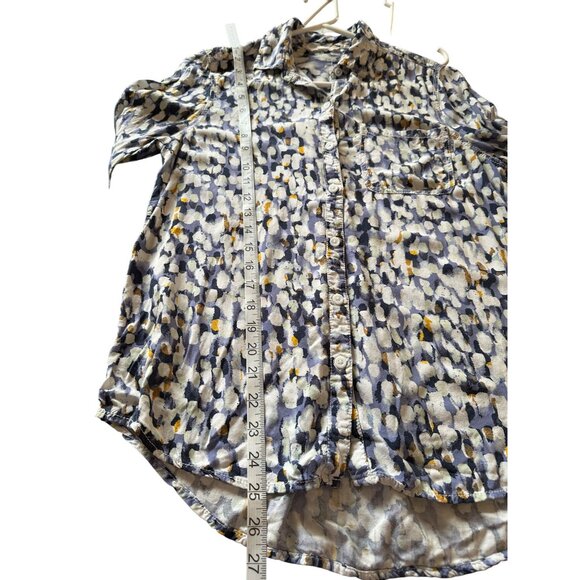 Beachlunchlounge Collection Womens Button-Down Blouse S/P Multicolor Abstract Pr - Picture 10 of 10